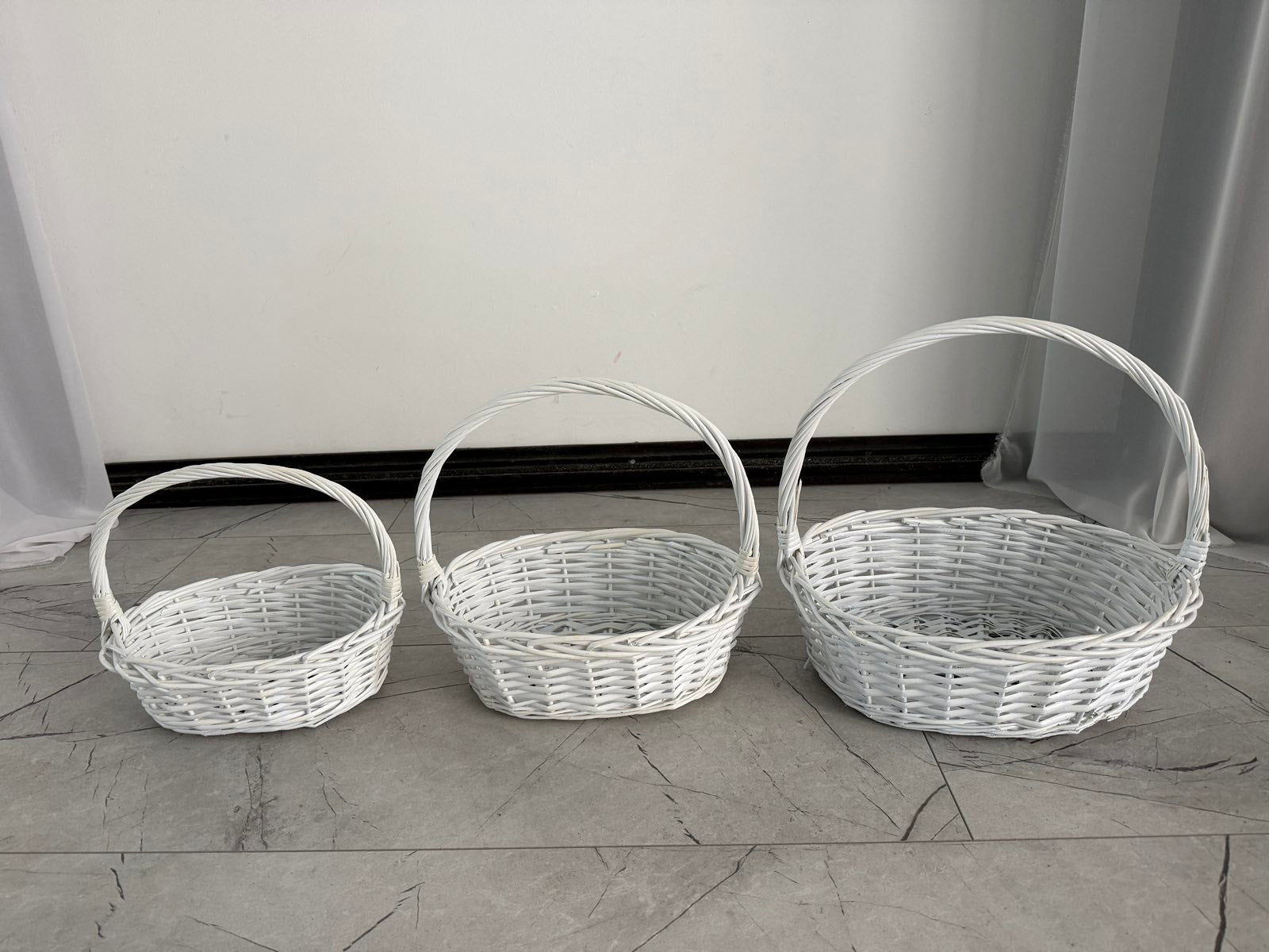 Кошници елипса бели к-т 3 бр