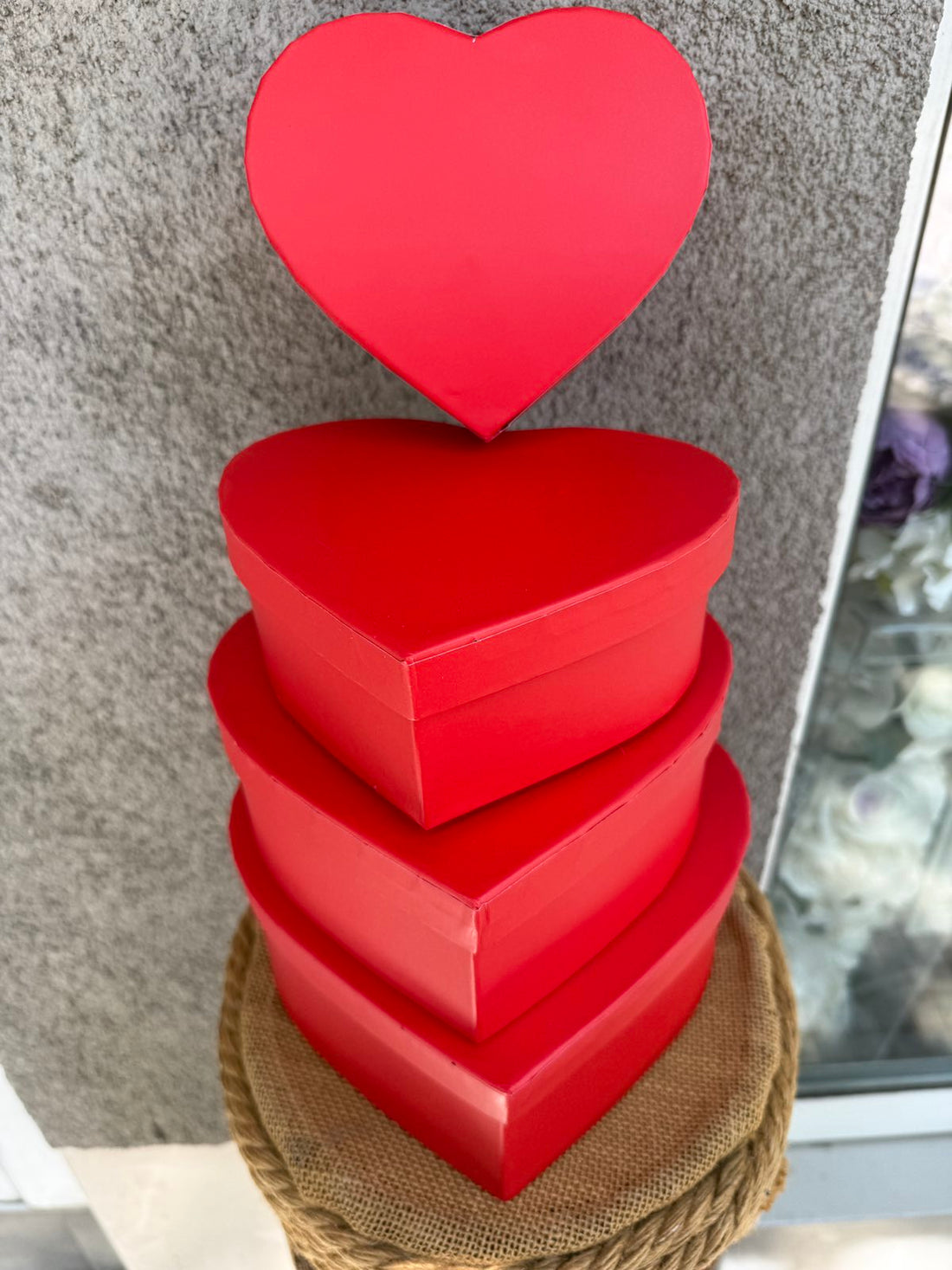 Кутия сърце 4 в 1 червена