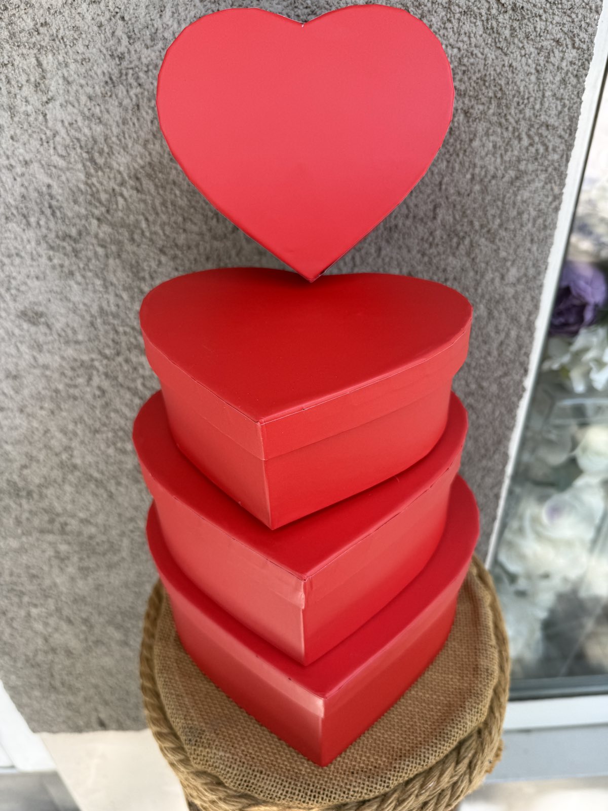 Кутия сърце 4 в 1 червена