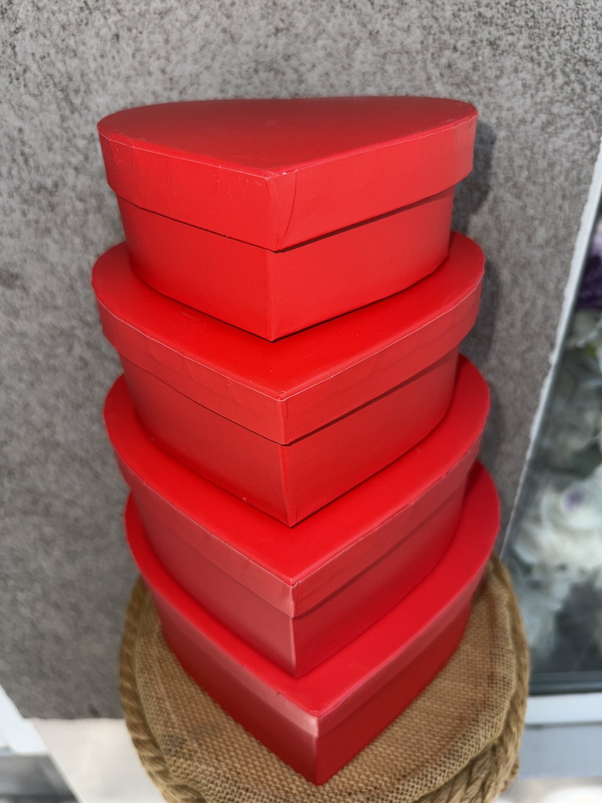 Кутия сърце 4 в 1 червена