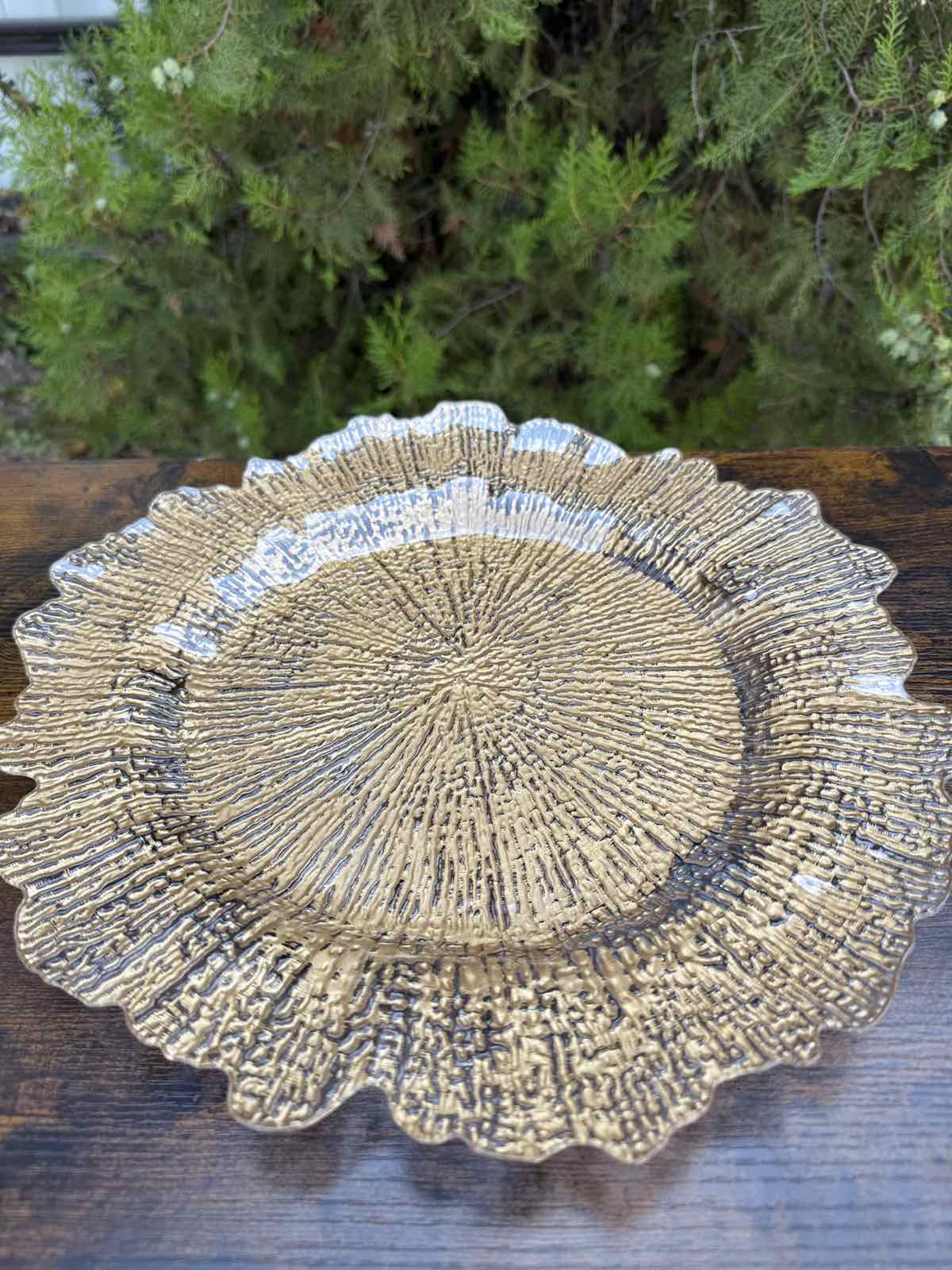 Акрилна чиния слънце злато