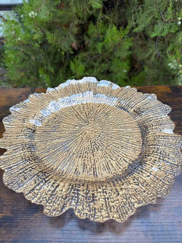 Акрилна чиния слънце злато