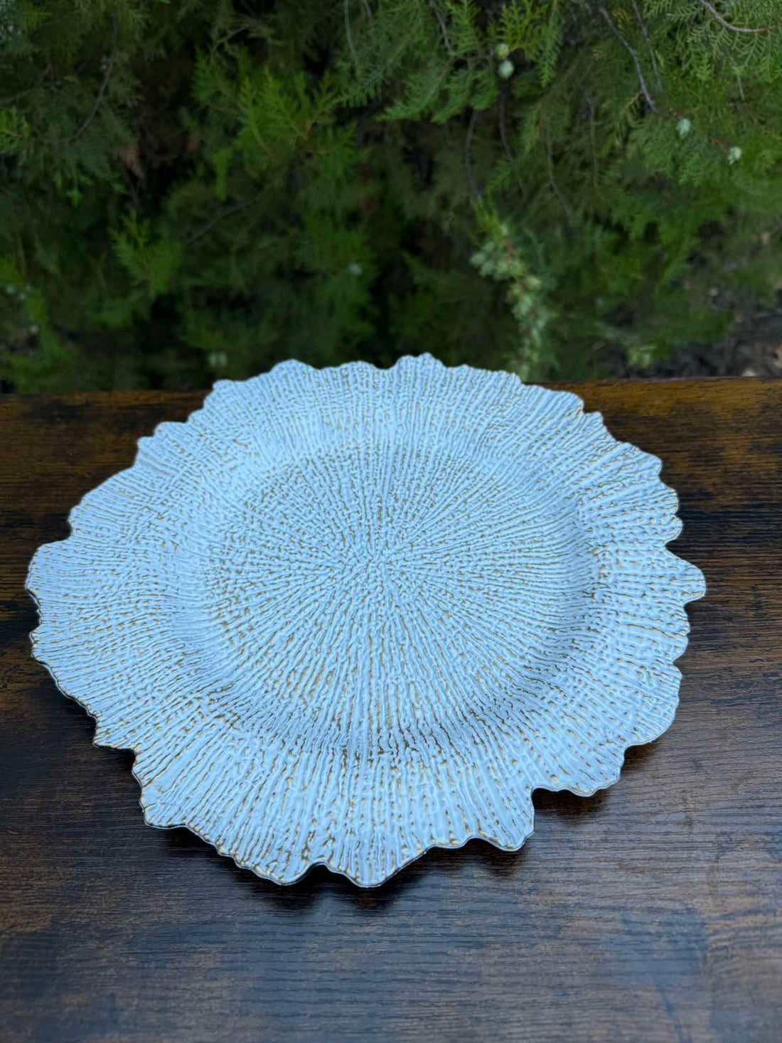 Акрилна чиния слънце бял мат