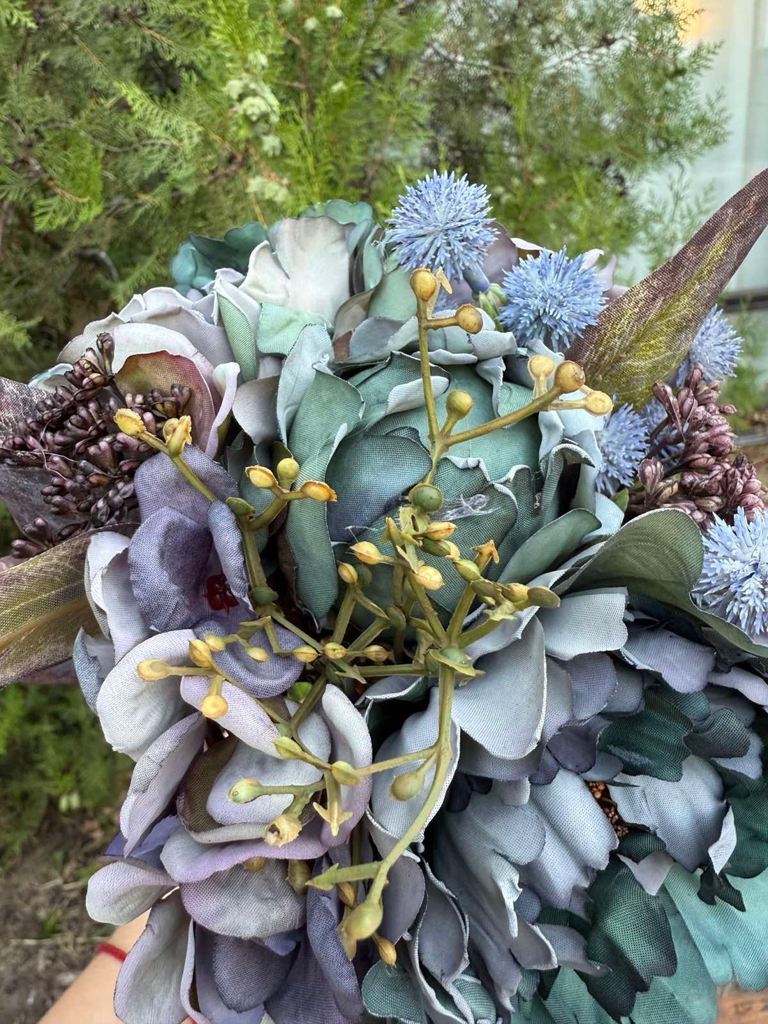 Букет с далии и роза