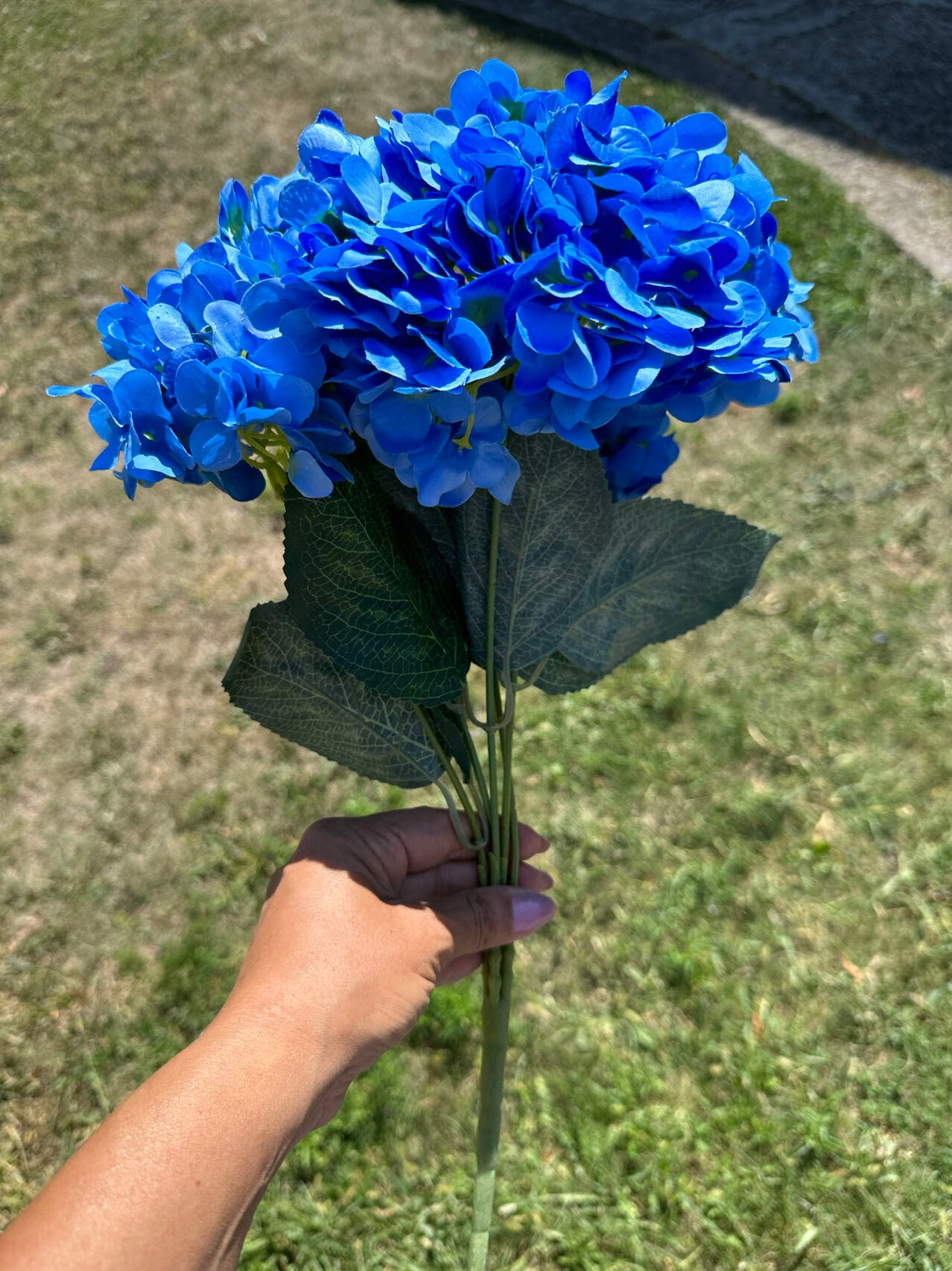 Букет ярка хортензия синя