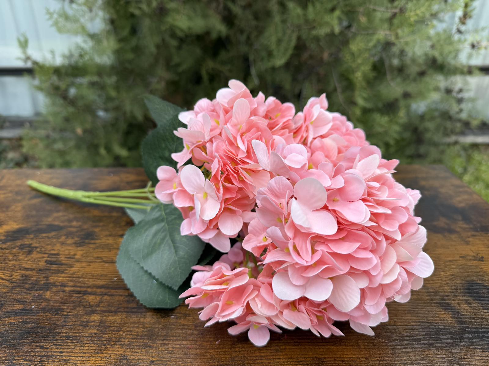 Букет ярка хортензия праскова