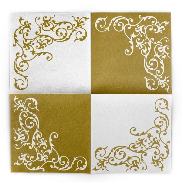 Салфетки mank pomp-gold-white