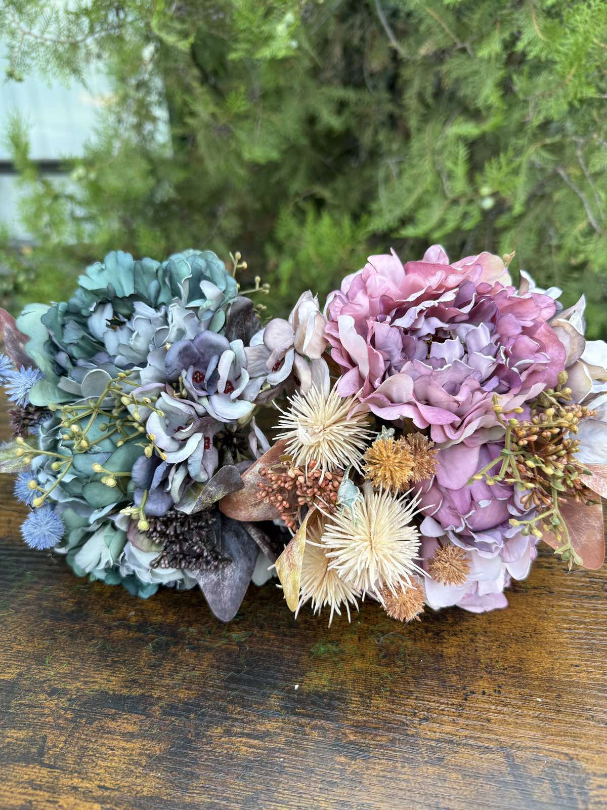 Букет с далии и роза