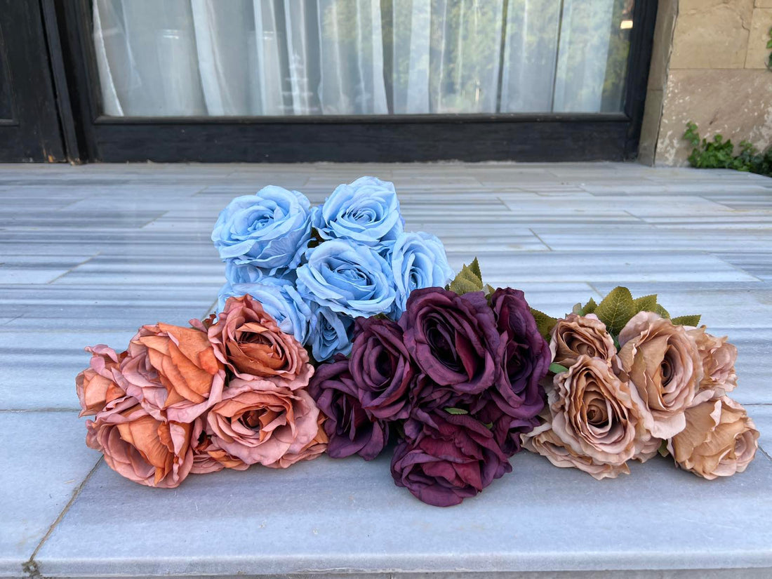 Едра роза 7 глави бордо