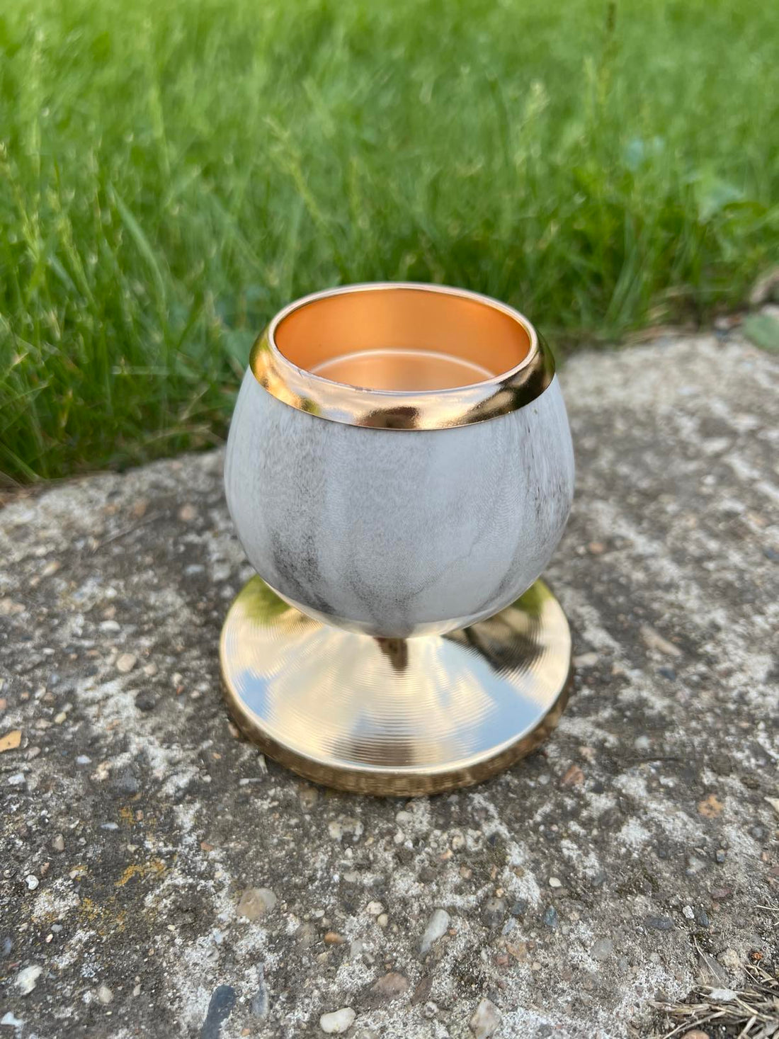 Мраморен свещник 10 см