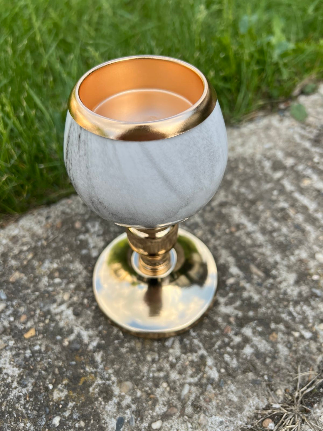 Мраморен свещник 17 см