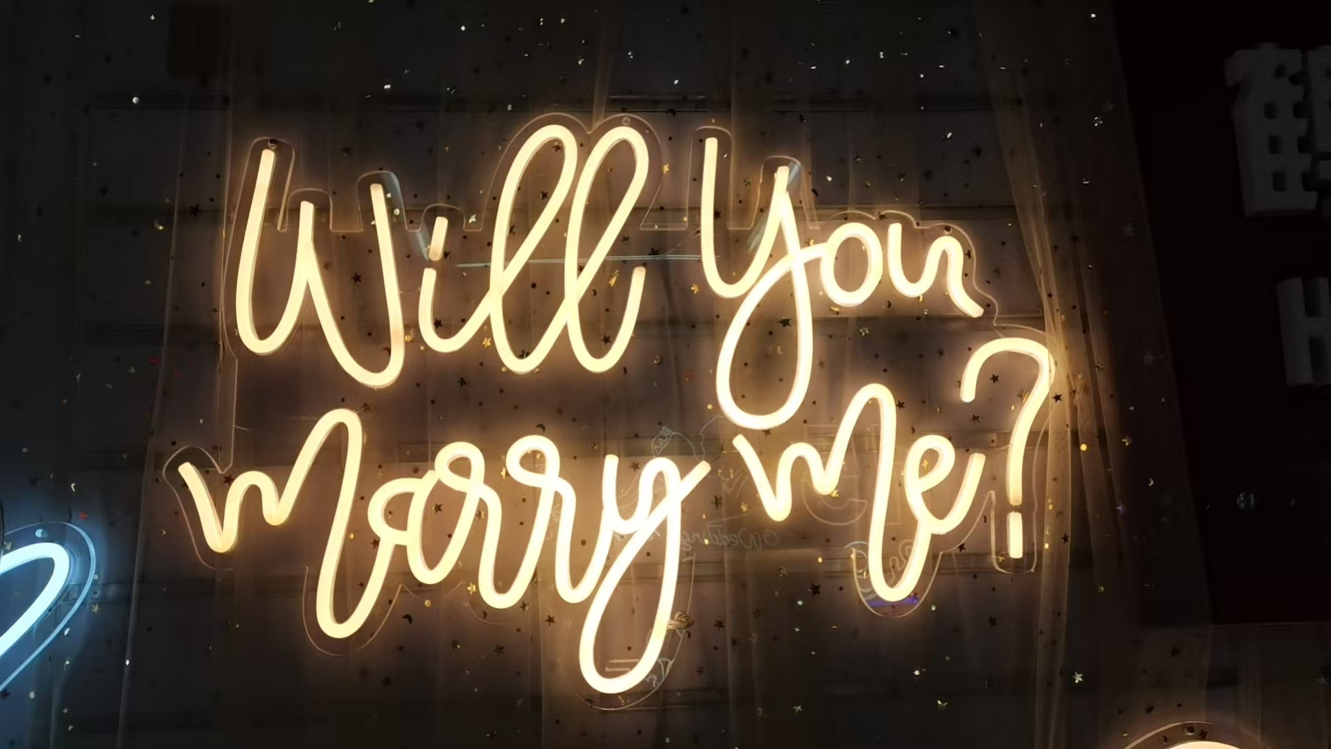 Светещ надпис will you merry me