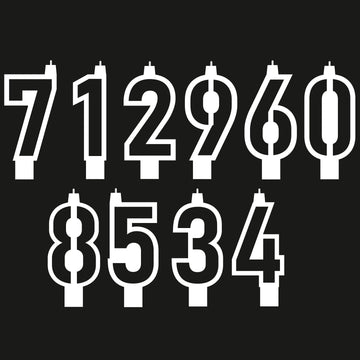Бели свещи цифри