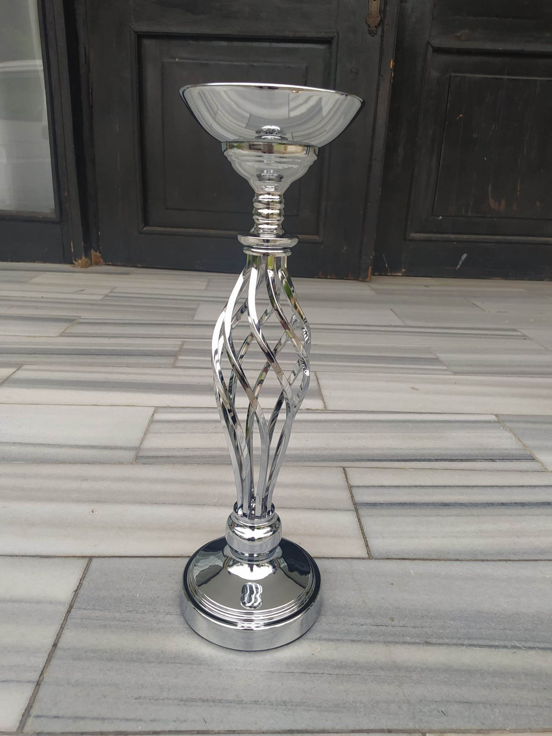 Стойка спирала сребристо 46 см