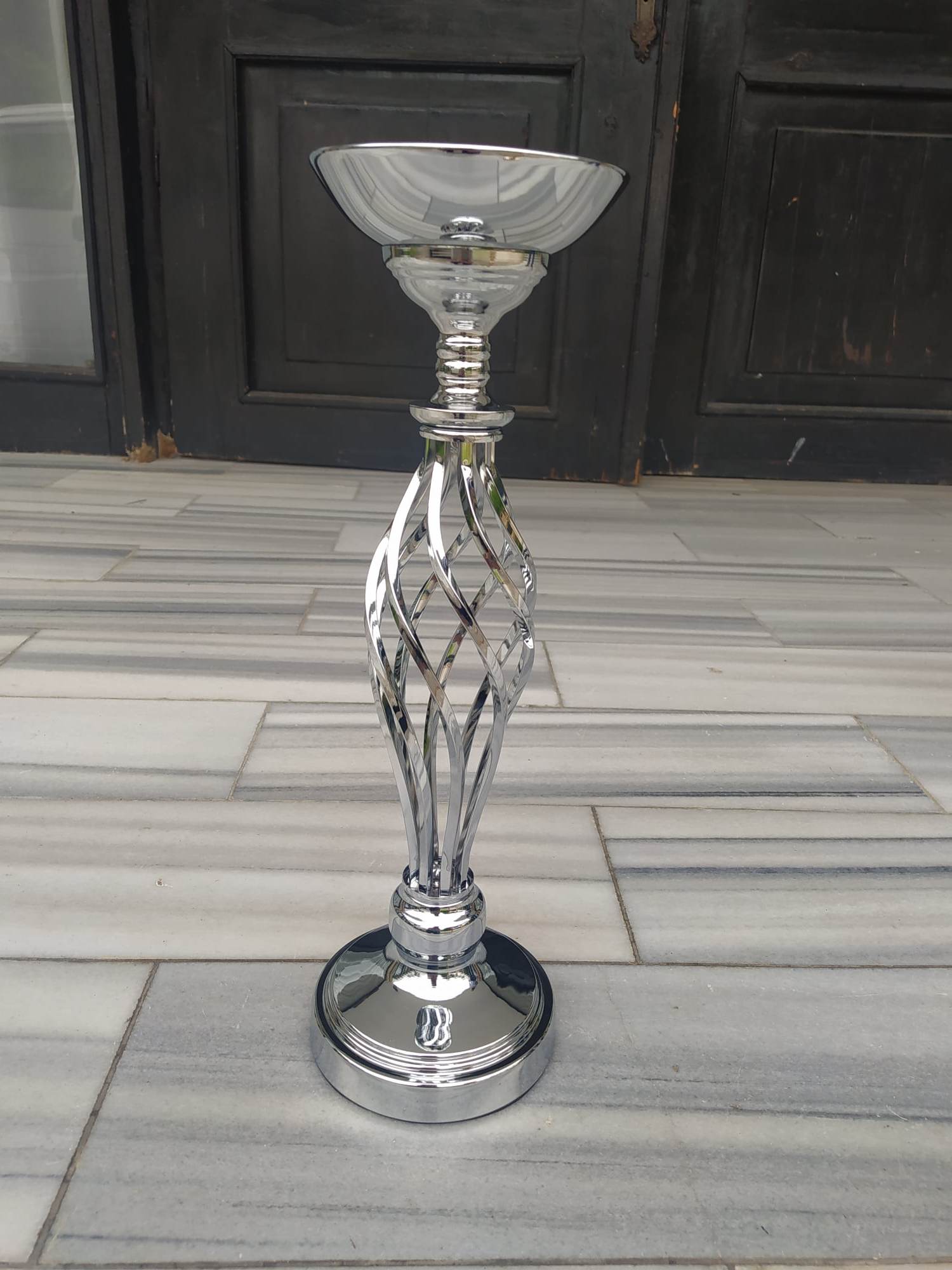 Стойка спирала сребристо 46 см