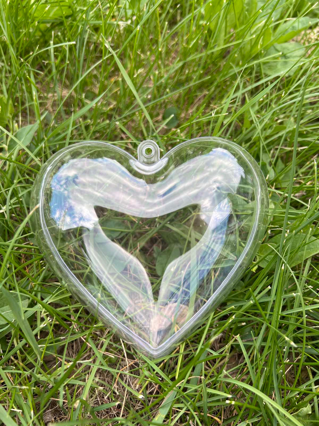 Прозрачно сърце 12 см