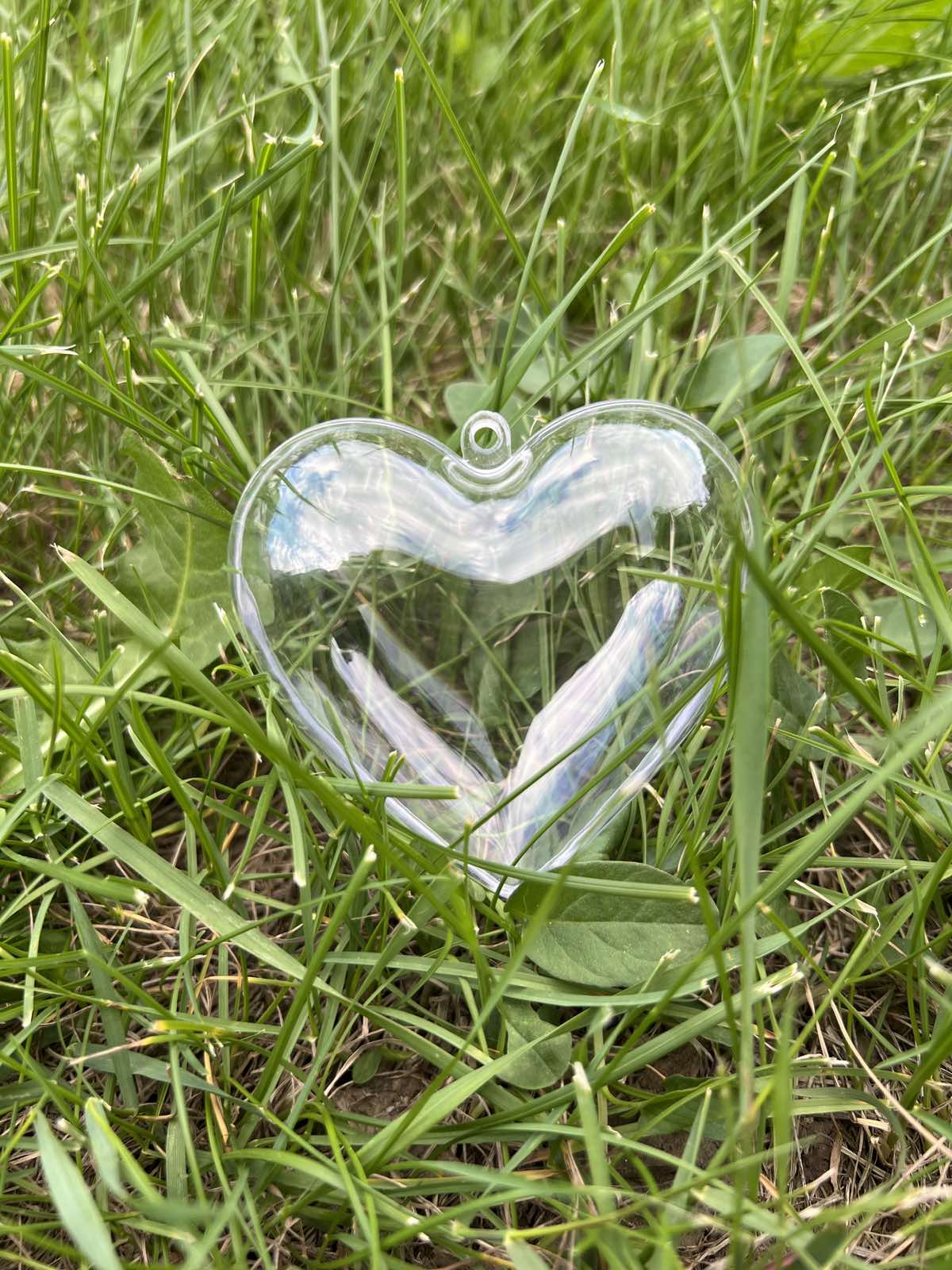 Прозрачно сърце 8 см