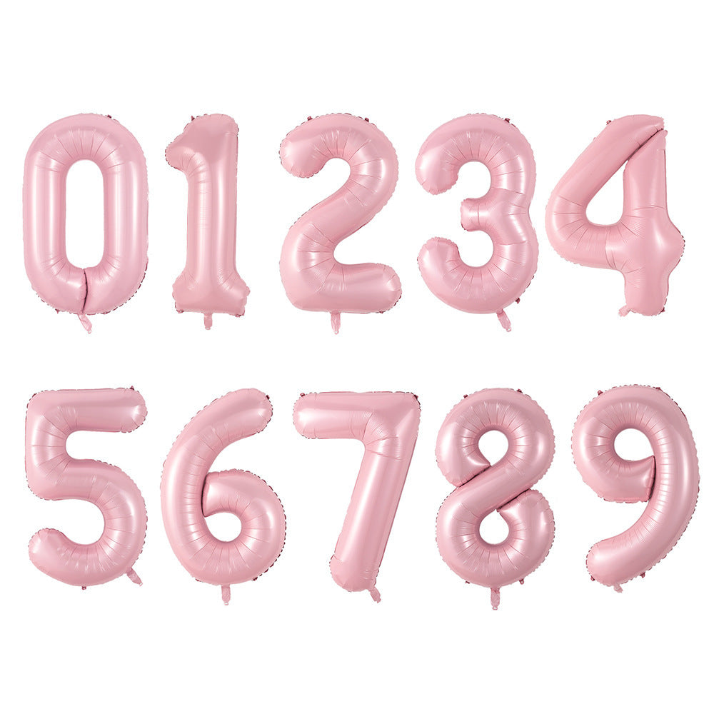 Фолиева цифра пастел.розово