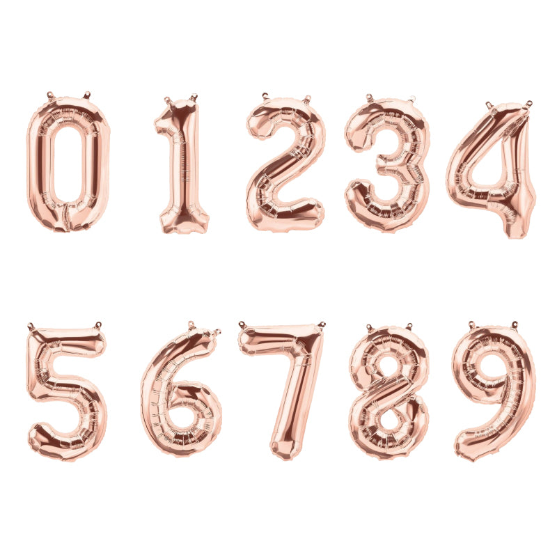 Фолиева цифра розово злато