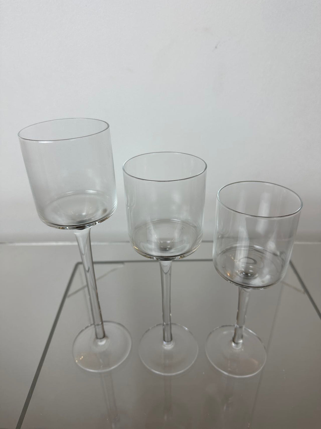 Стъклен свещник к-т