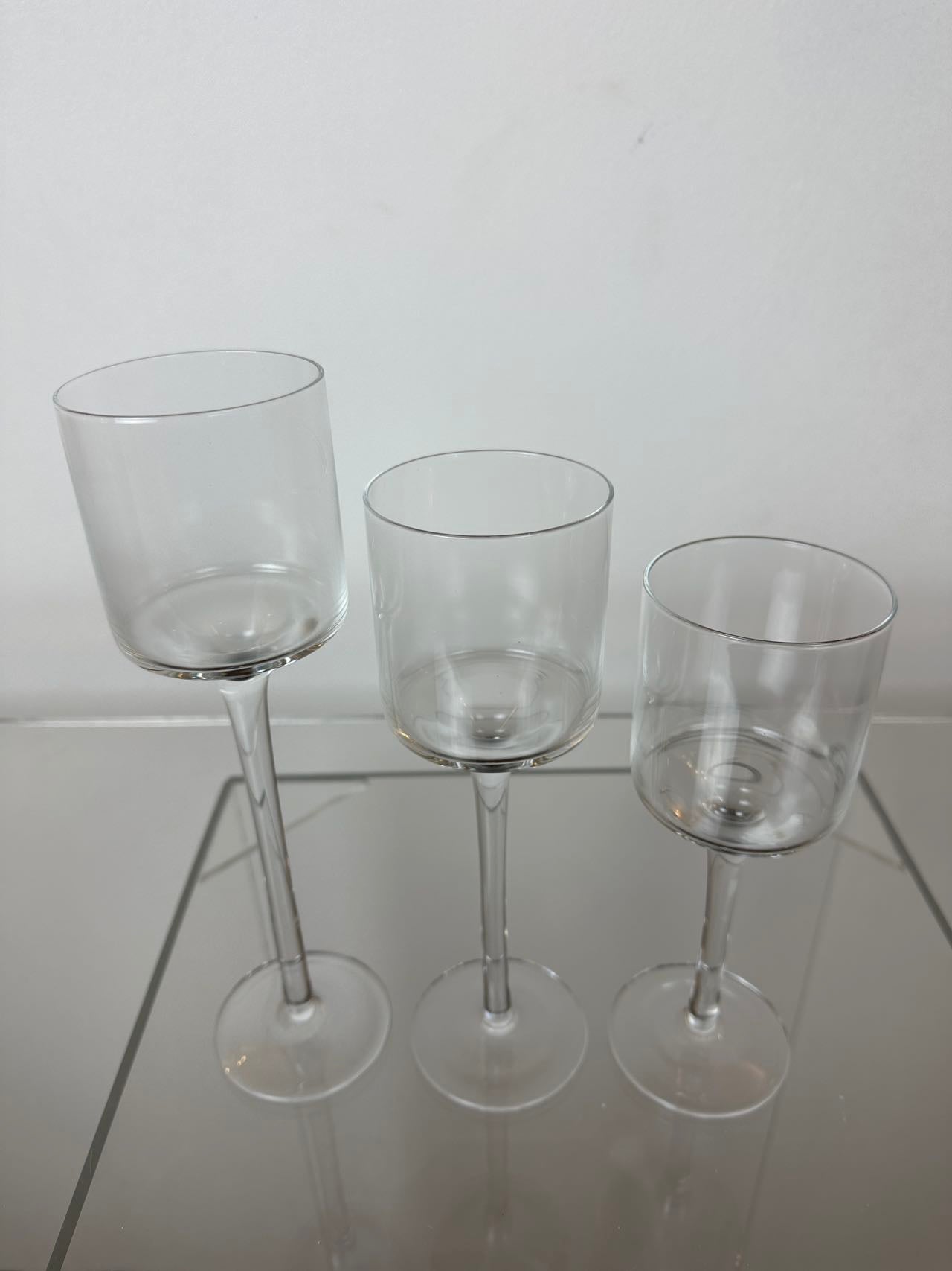 Стъклен свещник к-т