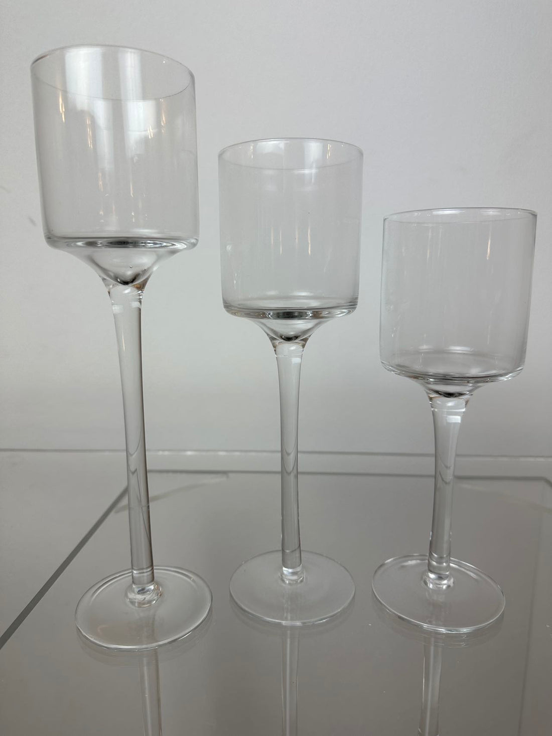 Стъклен свещник к-т