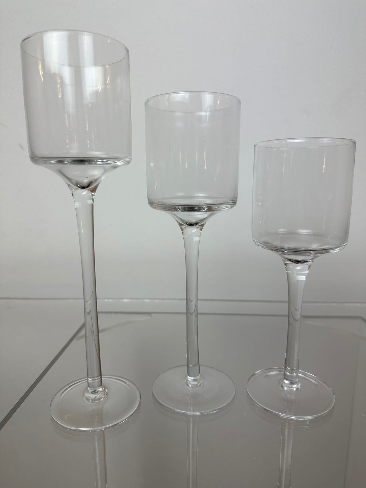 Стъклен свещник к-т