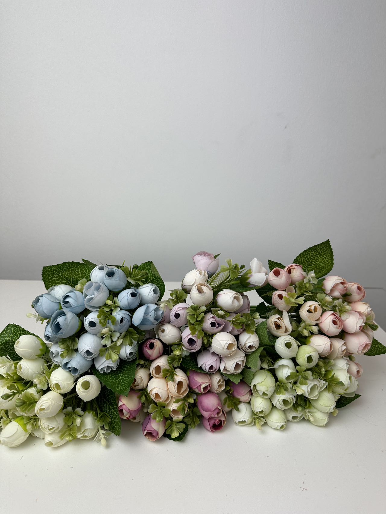 Изкуствени мини божури букет лилаво