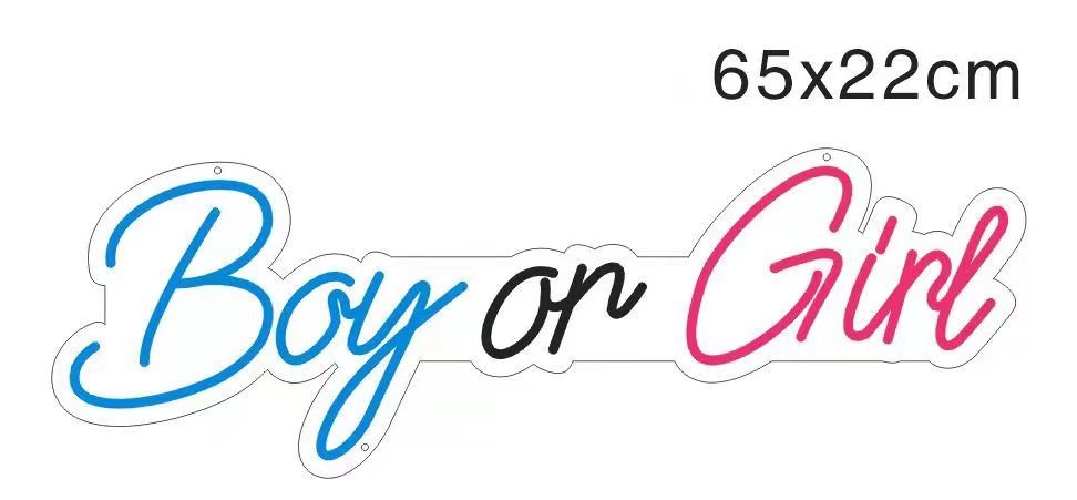 Светещ надпис boy or girl