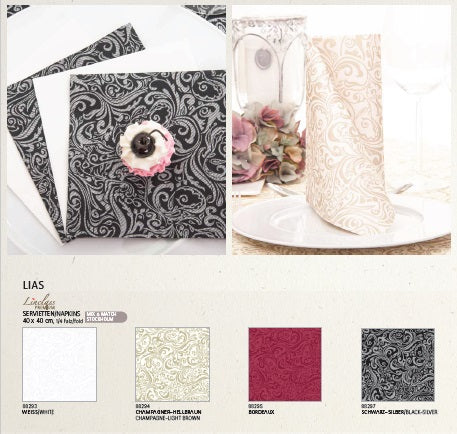 Салфетки mank horeca lias-black-silver