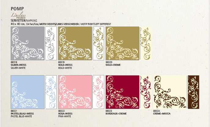 Салфетки mank pomp-silver-white