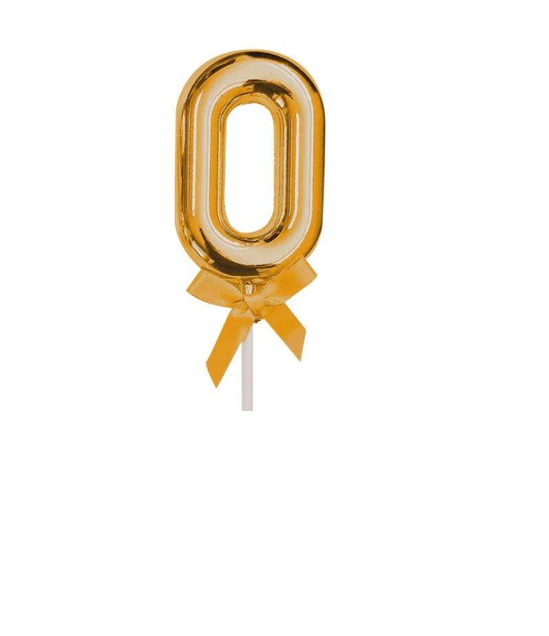 Златен топер за торта цифра