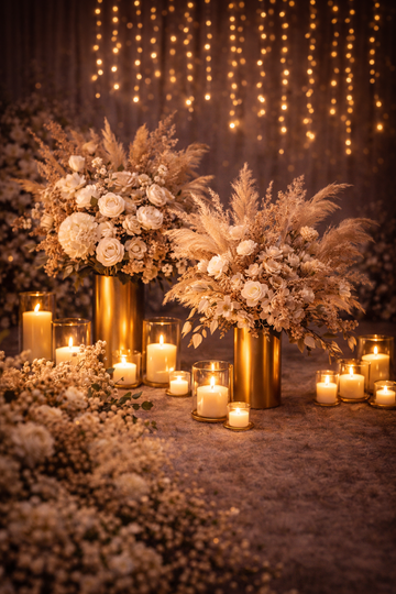 изкуствени и сухи цветя