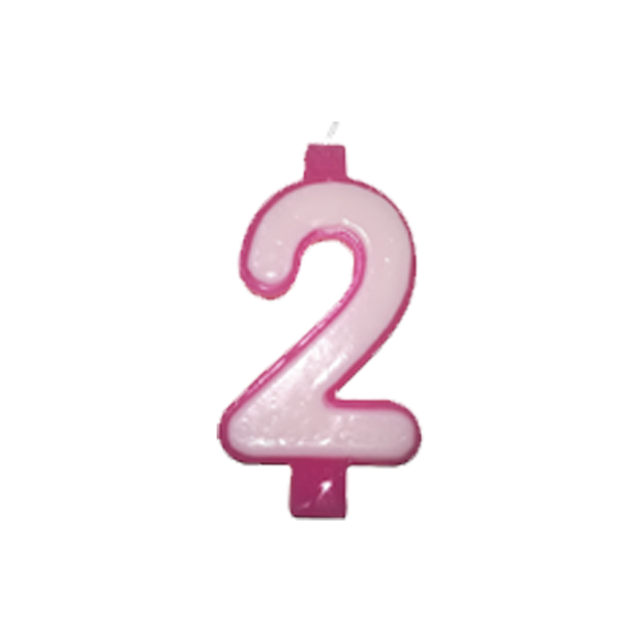 Розови свещи цифри