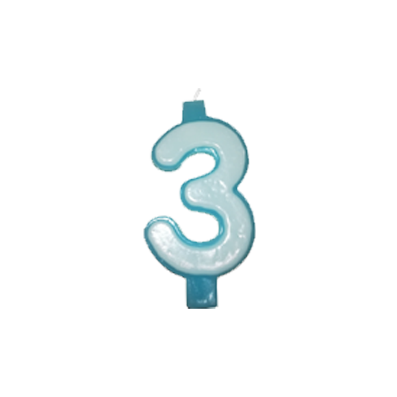 Сини свещи цифри