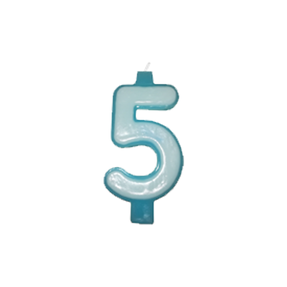 Сини свещи цифри