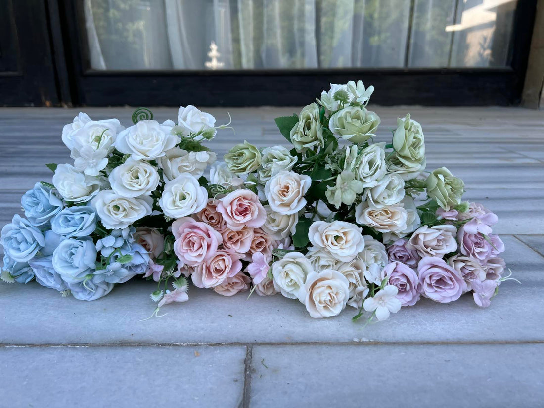 Мини роза зелена 5 стръка