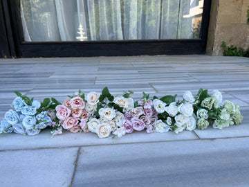 Мини роза зелена 5 стръка