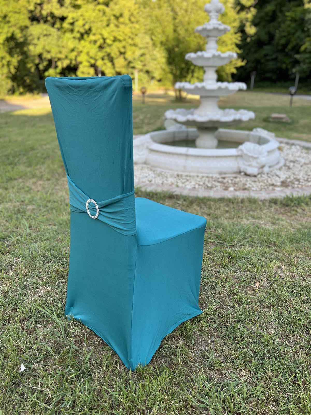 Калъф за стол с лента зелен